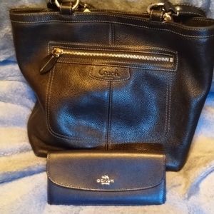 Like New Black Coach Purse Combo
